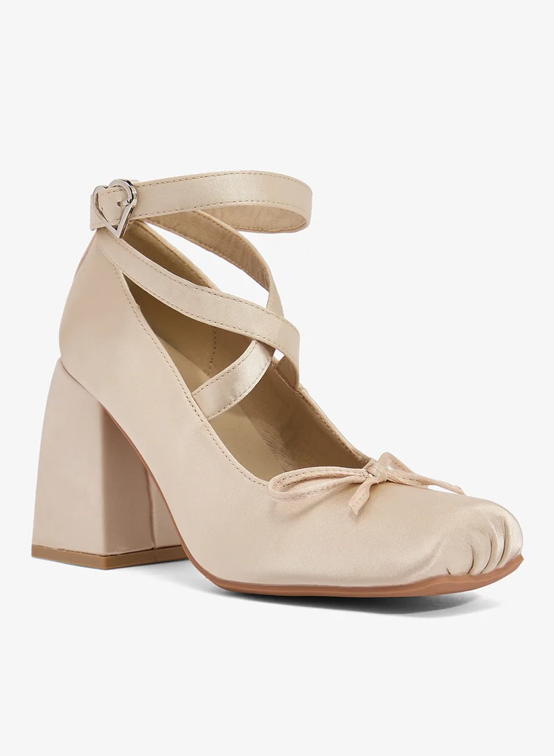 ايلا Gold Ballet High Heel Sandals Wrap Around